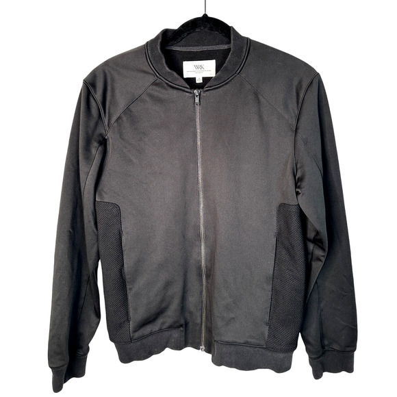 New! WRK M Classic Slim Fit Bomber Jacket $198 Alpha Industries Flight Black - Picture 2 of 10